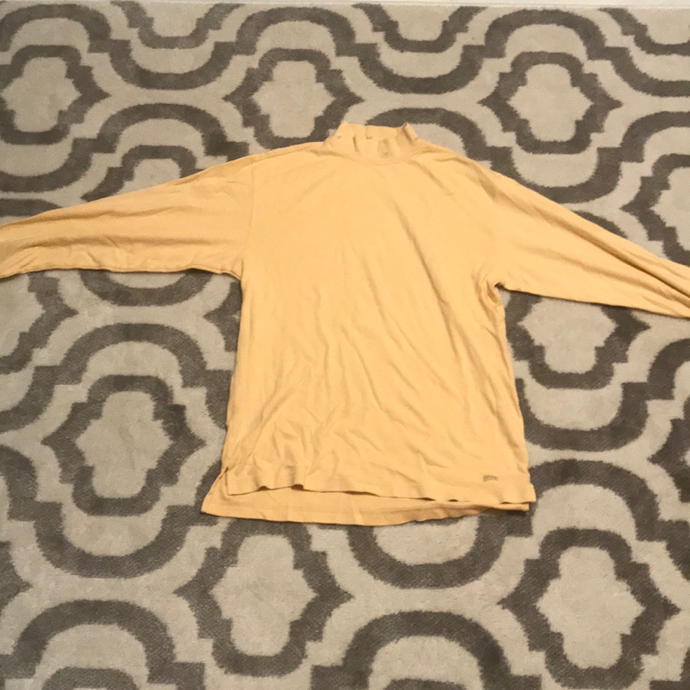 yellow mock neck